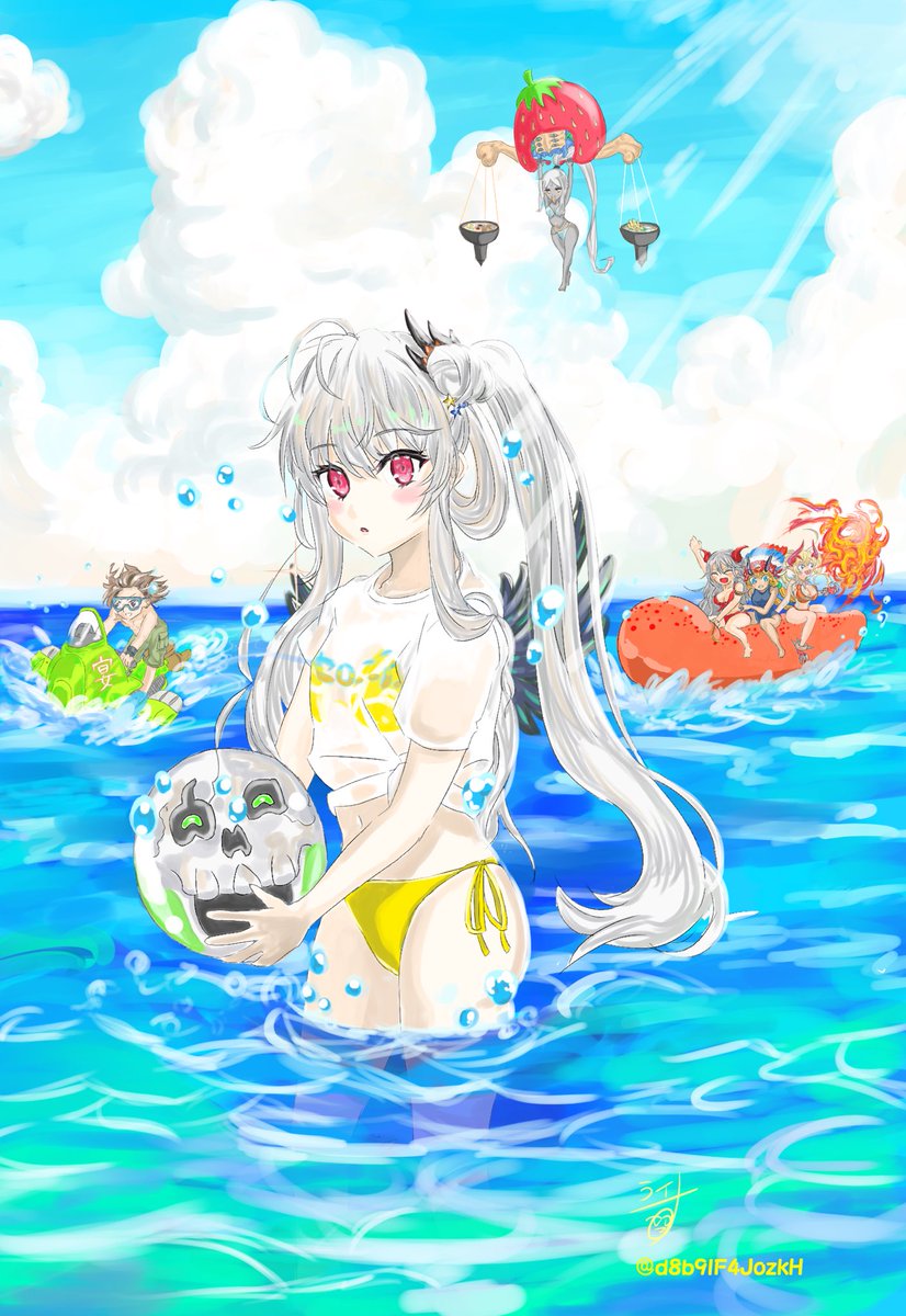 【福岡】

過去絵で申し訳ないですが🥲
企画に参加したく

明太子　豚骨ラーメン　ごぼう天うどん
あまおう🍓

#ご当地オセロニアート
#オセロニアート