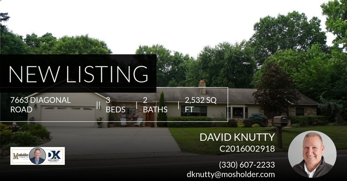 DavidKnutty's tweet photo. 📍 New Listing 📍 Take a look at this fantastic new property that just hit the market located at 7663 Diagonal Road in Kent. Reach out here or at (330) 607-2233 for more information https://t.co/cSCU58GqYZ https://t.co/FrgCdCloyf