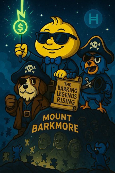 true__noble's tweet image. Raise the colors, crew! 🏴‍☠️ The call echoes across the seas hooks sharp, spirits high, and the game be ours to claim. ⚔️
@TheBarkingGame sails strong with every mate aboard.
@pirate_peep @chasker @LeemonHead2 @AIforHBar @ScottTengzelius 
#hbar #TheBarkingGame