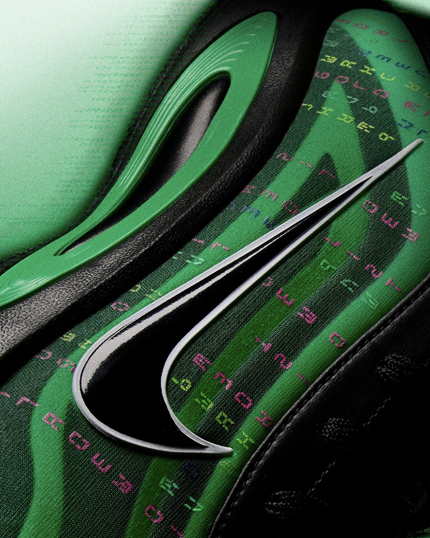 SoleRetriever's tweet image. OFFICIAL LOOK: Jewell Loyd’s Matrix-inspired “Sequence” Nike A’One PE for Game 1 🕶️ @jewellloyd