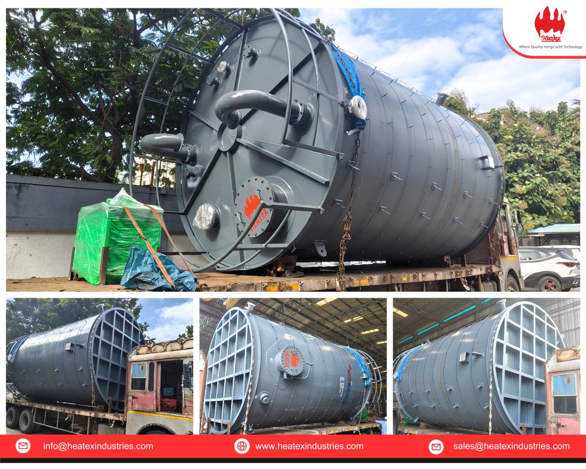 heatex_industry's tweet image. Dispatch Update – 50 KL Feed Water Tank

Built with precision and durability, this Feed Water Tank ensures safe storage and supply of treated water to boilers supporting efficient steam generation and longer boiler life.

#HeatexIndustries #FeedWaterTank #BoilerSolutions