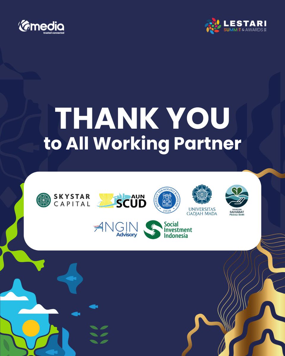 Lestari Summit &amp; Awards 2025 became a reality through the dedication and collaboration of our working partners.

Your hard work and partnership have been essential in bringing together ideas, people, and actions for sustainability. 🌍

#LestariSummit2025 #LestariAwards2025
