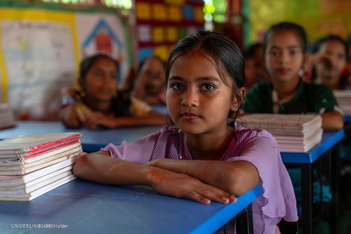 “I feel sad that our classes are only open one day a week. I wish I could come every day,” says Sufia, 11, in Bangladesh.

For half a million Rohingya refugee children like her, education is the path to a brighter future. UNICEF and partners are working to make it possible.