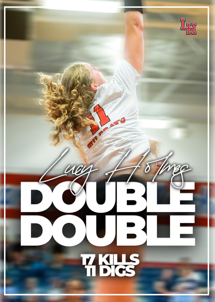 Wildcats handle business on the court! 🔥

Lucy Holmes records a double-double with 17 kills &amp; 11 digs 💪🐾

And the squad secures a program sweep with dominant set scores:
25-5 | 25-9 | 25-5 🎯

#LHVB | #StrongerTogether | #WildcatPride | #OnTheRise
