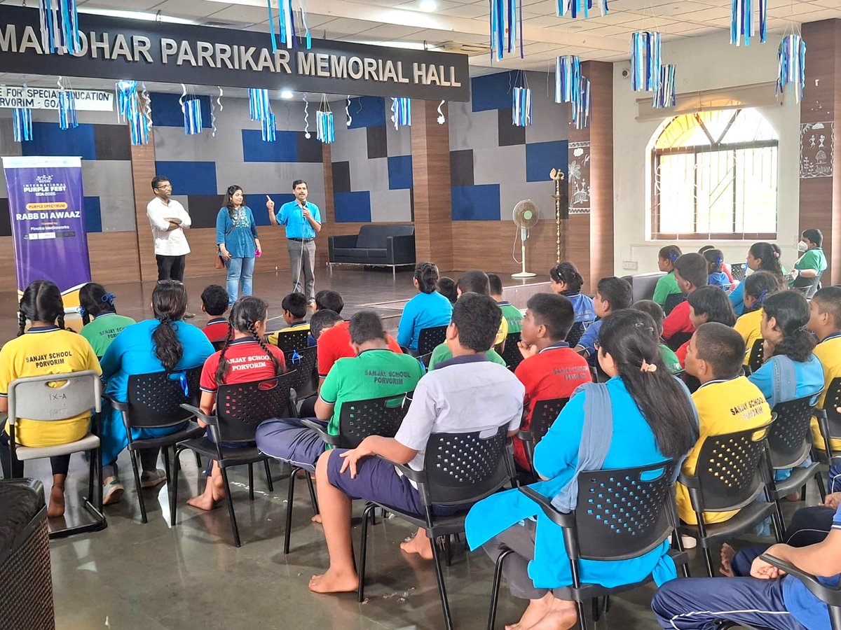 pinakamediawork's tweet photo. #RabbDiAwaaz screened at the Sanjay Centre for Special Education (Porvorim) with Audio Description and Sign Language.
Ongoing #filmscreenings of Rabb Di Awaaz in Goa for the International #PurpleFestGoa 2025 by State Commissioner for Persons with Disabilities, Government of #Goa https://t.co/cdqfSQH65z