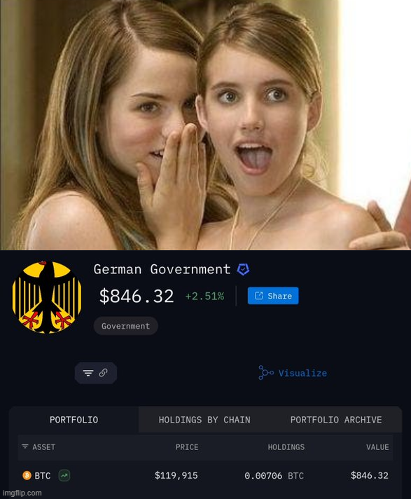 He said he has more Bitcoin than the government