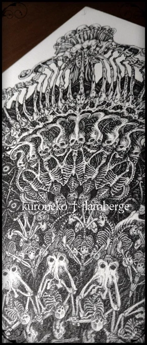 私の点描画を、手描き点描でトレースする人がいたら逆に感動できるかもしれない。描いた私でさえもう二度と描けないですよコレ…… 