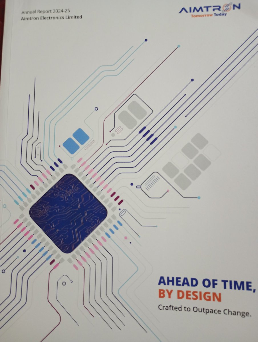 WilroyLuis's tweet image. Unwrapping Aimtron’s annual report feels like opening a treasure chest of innovation and dreams — every page shines with progress and prosperity. 💎
#AimtronMoments #TechPride #Prosperity #SemiconductorIndia #MakeInIndia #Innovation #Growth #InvestInIndia #AimtronElectronics
