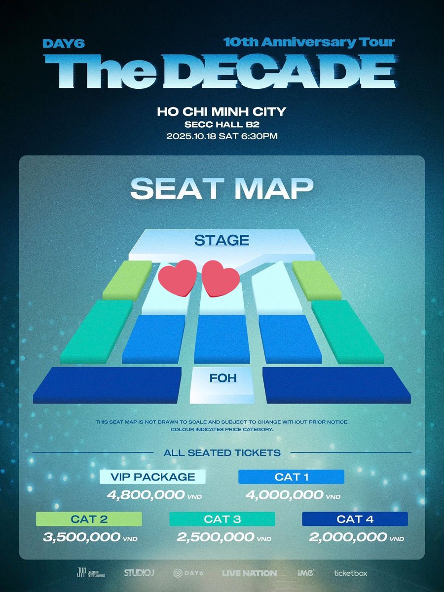 lattebst's tweet photo. WTB LFS DAY6 THE DECADE IN VIETNAM HO CHI MINH CITY VIP SOUNDCHECK 

🦋 VIP-C / VIP-L rows A-H 
💰 budget is semi-flexible please dm me with your price 🥹

#데이식스 #DAY6_10th_Anniversary_Tour
#The_DECADE https://t.co/3BwYNt5xqx