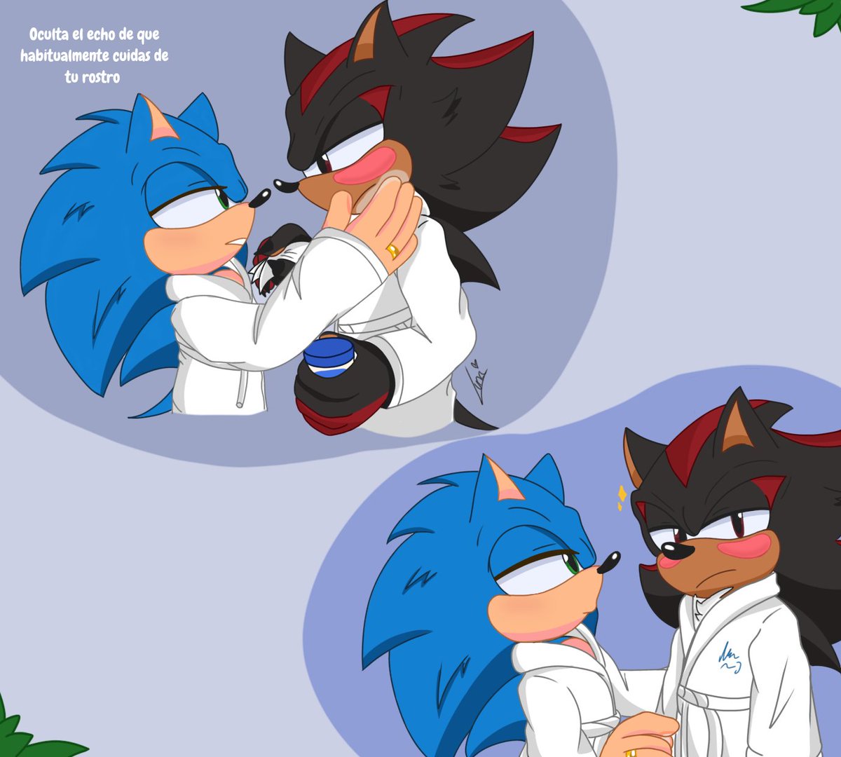 🧉🌿
¿Qué tal un skincare? Jsjs
I'll leave this here and walk away slowly. 
(Another little drawing)....

#Shadonic #sonadow