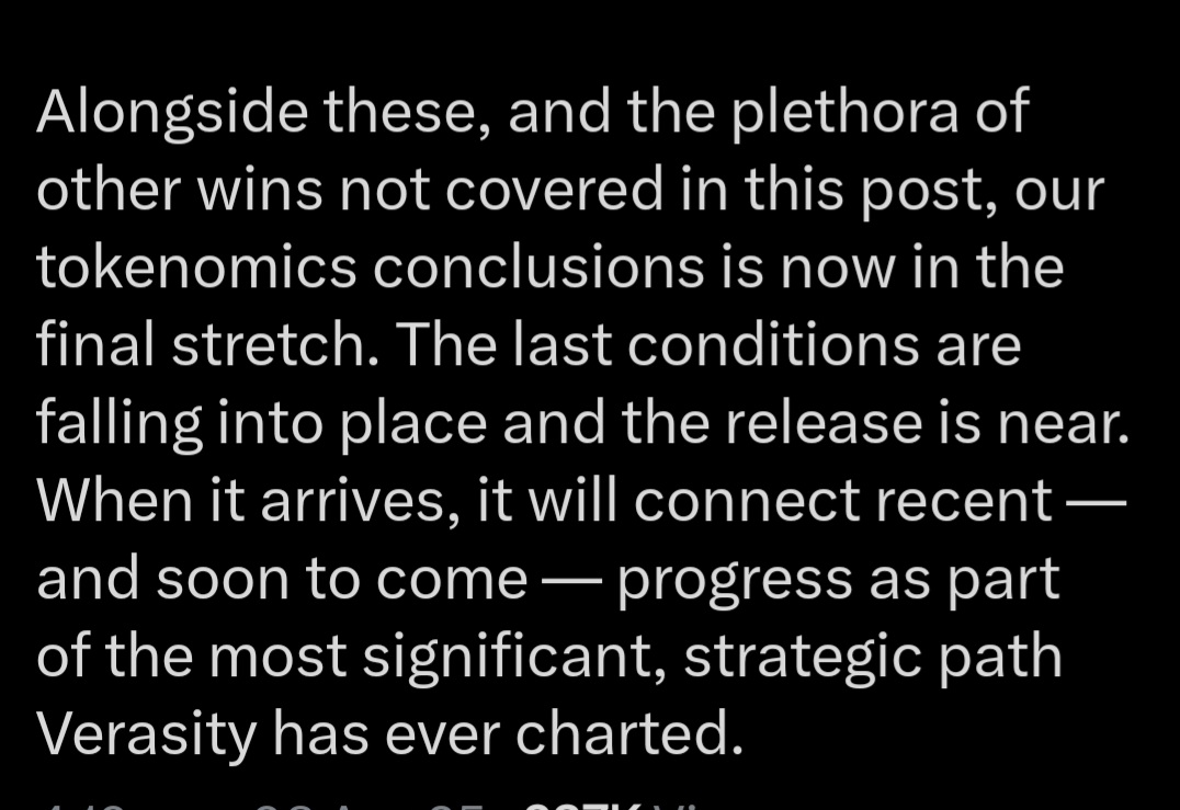 ProofOfUtility's tweet image. The $VRA tokenomics conclusion is still coming.

Many don&apos;t believe it, and/or are just waiting, hoping.

Our time will come, it will happen suddenly, all at once without warning.

Haters will hate, supporters will be rewarded