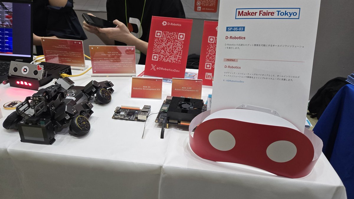 DRoboticsDev's tweet image. Hey Community, we're at Tokyo Maker Faire this weekend! Welcome to visit our booth SP-05-03. It is a great chance to check out demos and talk with us! Our products are on sale at the booth of @ssci also :)