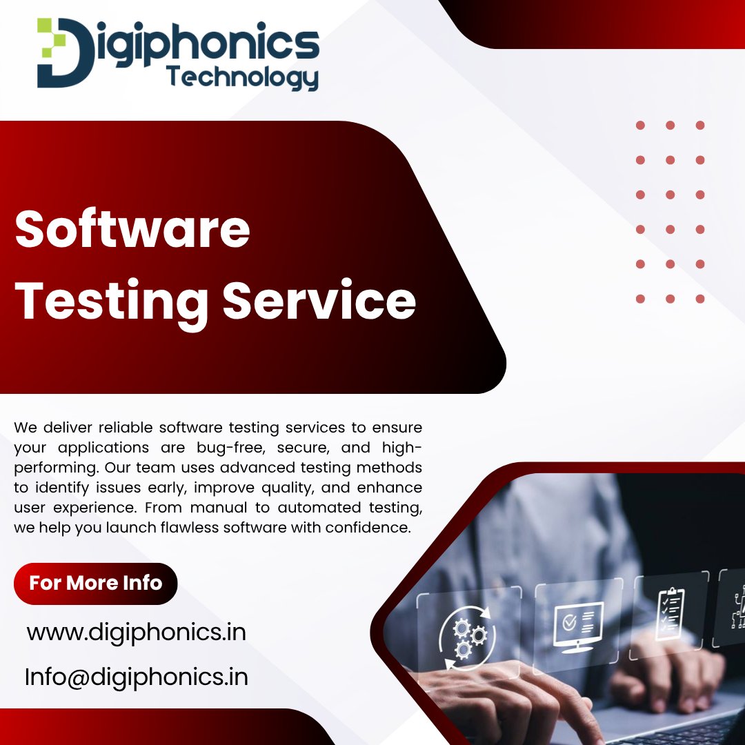 digiphonics23's tweet image. Ensure quality, speed, and reliability with our expert software testing solutions.

#SoftwareTesting #QualityAssurance #BugFree #TestingSolutions #AutomationTesting #ManualTesting #ReliableSoftware #QAServices