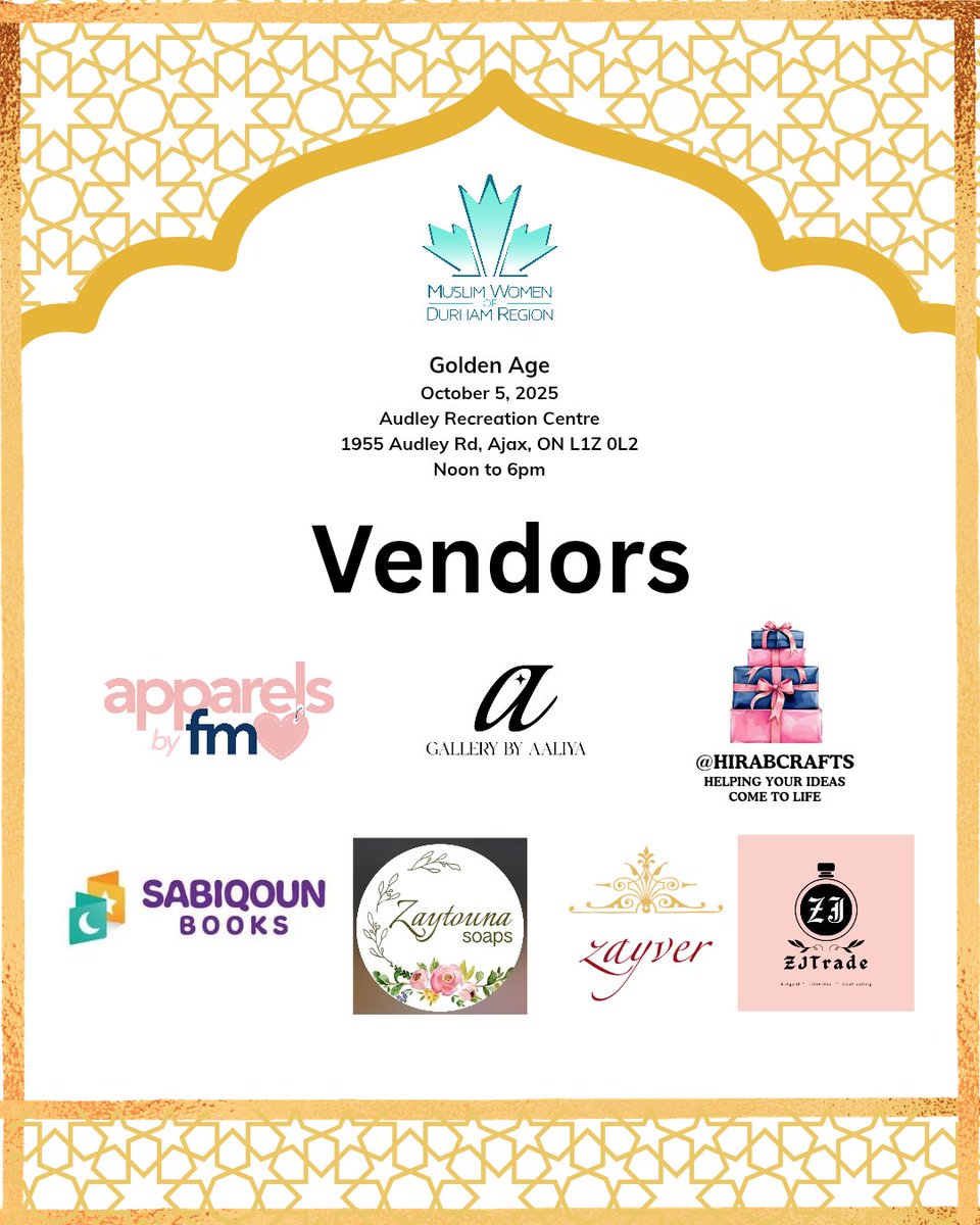 🌙✨ Meet Our Amazing Vendors ✨🌙

We’re proud to showcase a lineup of incredible local businesses and creatives bringing beauty, culture, and community.

Join us on October 5th at Audley Recreation Centre from noon to 6pm.