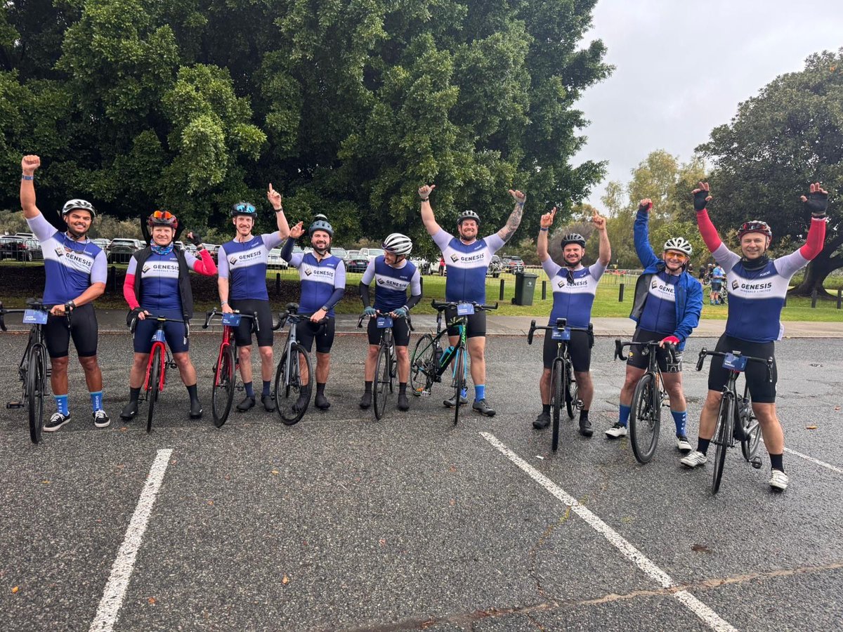 🚴‍♀️ GO TEAM TALO! 🚴

All pumped up and ready for a 200km bike ride this weekend (in some pretty unpleasant weather!).  This is our first Genesis team in the MACA Cancer200 - Please help us to help the Perkins Institute by donating - buff.ly/gspQtzU 

#RidingForResearch