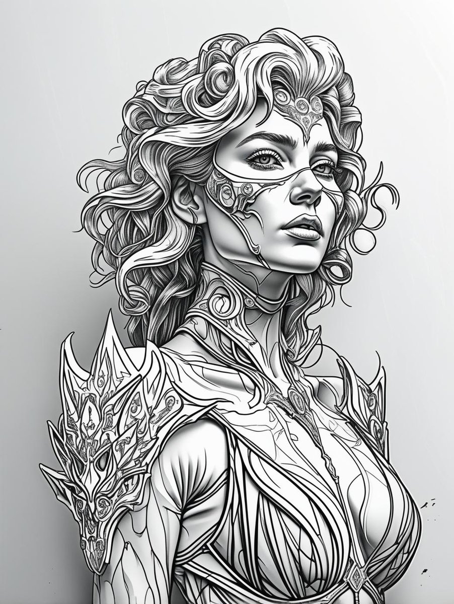MPHDigitalArt's tweet image. Horror women coloring pages #Freecoloringpage #horrorcoloring