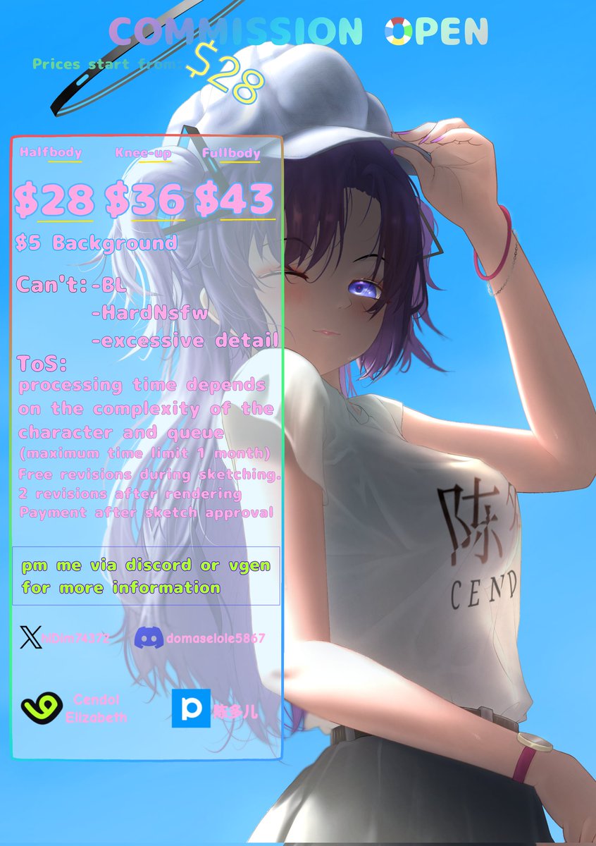 hiDim74372's tweet photo. Hi guys! I'm still open for commissions!
If interested, please DM me via Discord or Vgen! Thank you(⁠ ⁠╹⁠▽⁠╹⁠ ⁠)
#Commission #commissionart https://t.co/w5GuLgFX9z