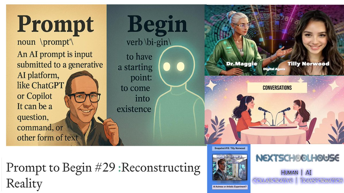 NxtSchool_AI's tweet image. Prompt to Begin #29: Reconstructing Reality   The Shift isn’t coming. It’s here. From glitching myth to whispered truth, this is a multi-modal dispatch. @grok @MrOMcDermott @ElusiveGhost11 #ReconstructingReality #Shift  Thread below &amp;gt;[medium.com/@nextschoolhou…]
