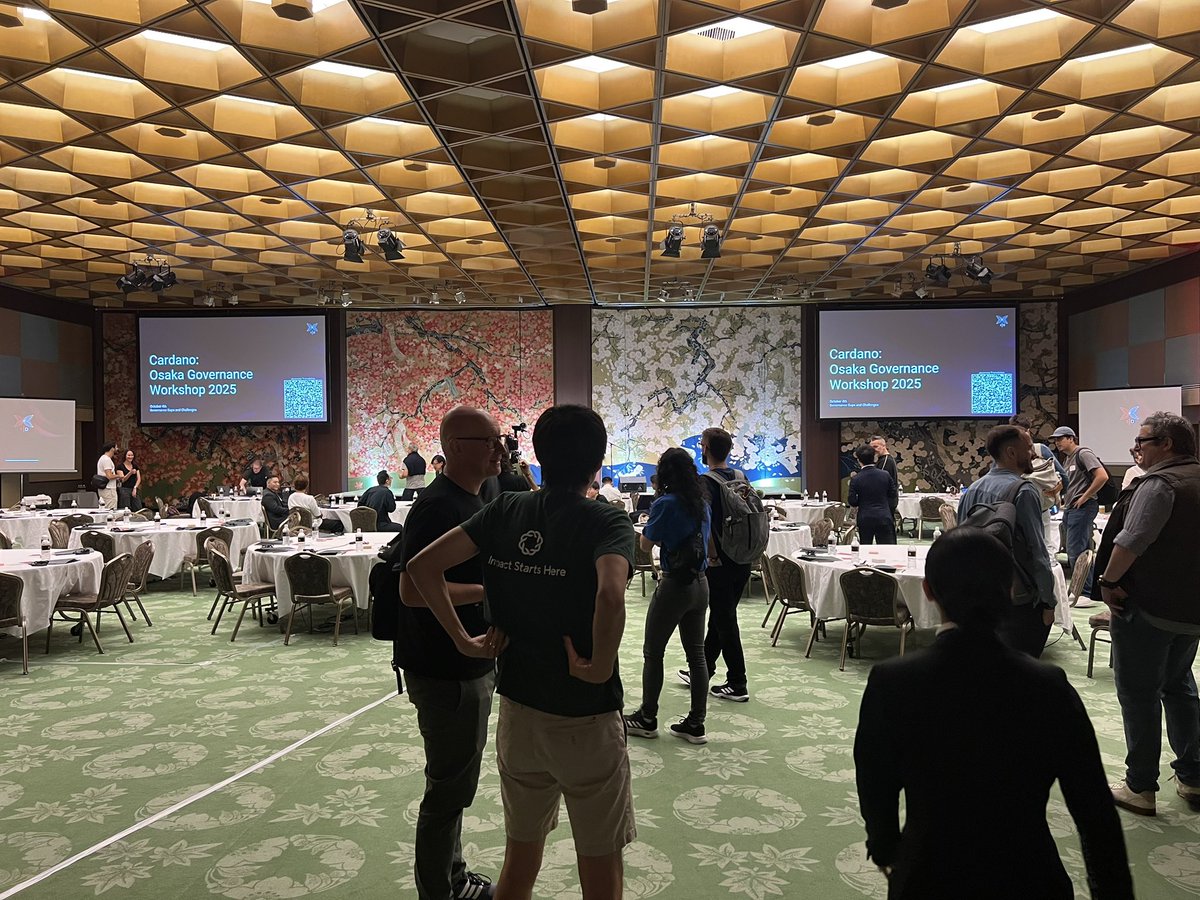 Getting setup early in the morning for the Osaka governance workshop in Japan!