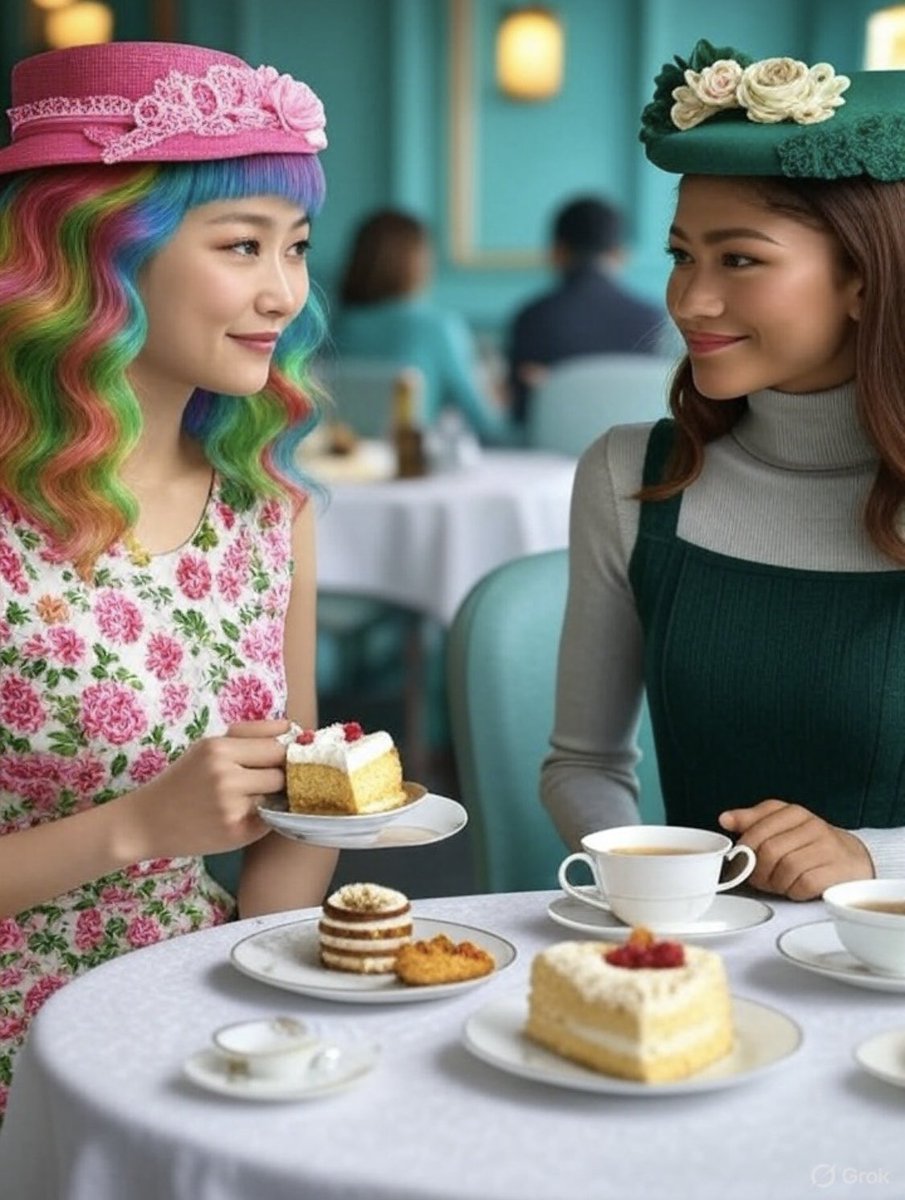 Mooneira's tweet image. Sisters’ day out at Bakri’s Tuscany 🩵🤍

🩵 Maya &amp;amp; Yasmeen
🤍 Dahlia &amp;amp; Cempaka

#CharacterArt #SaranghaeyoNamsan #FailMerah #FadimaMooneiraWriter👩🏻‍💻 #WritingCommunity