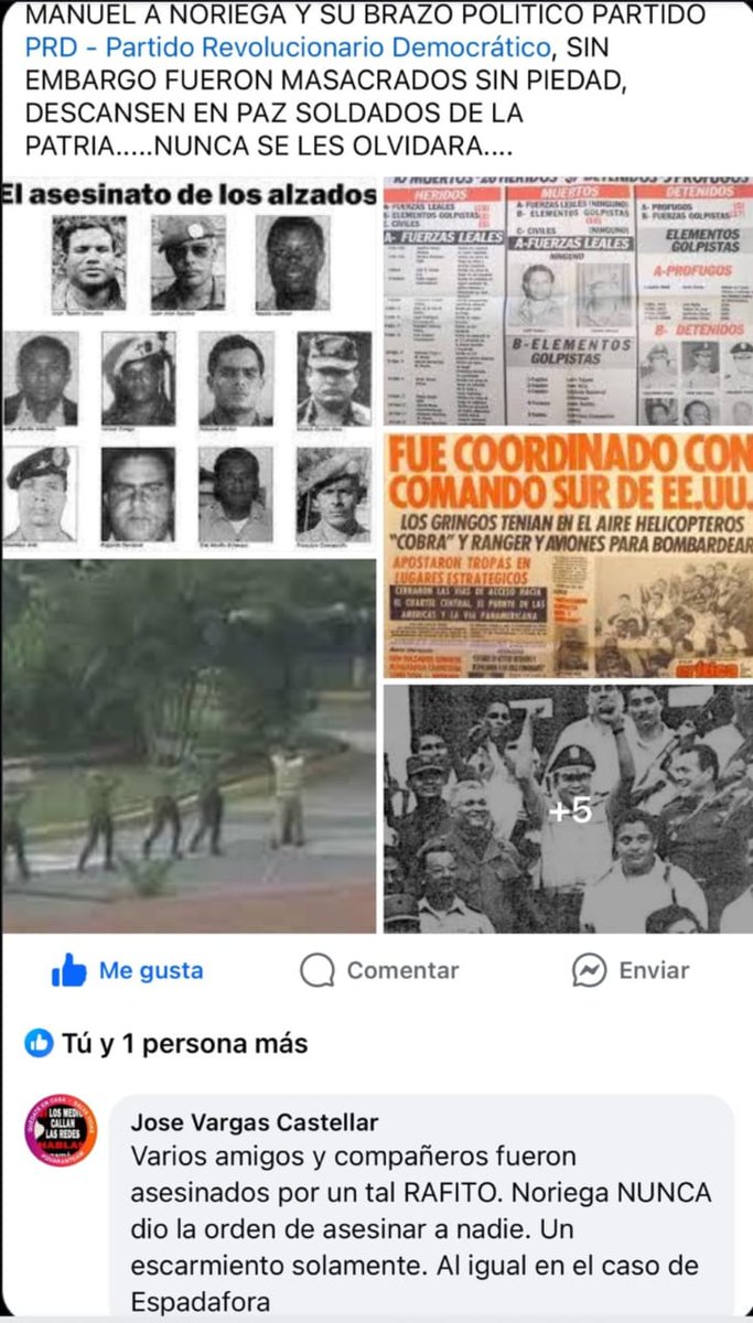 PROHIBIDO OLVIDAR ; 3 DE OCTUBRE DE 1989 CIUDAD DE PANAMÁ REGIMEN PRD