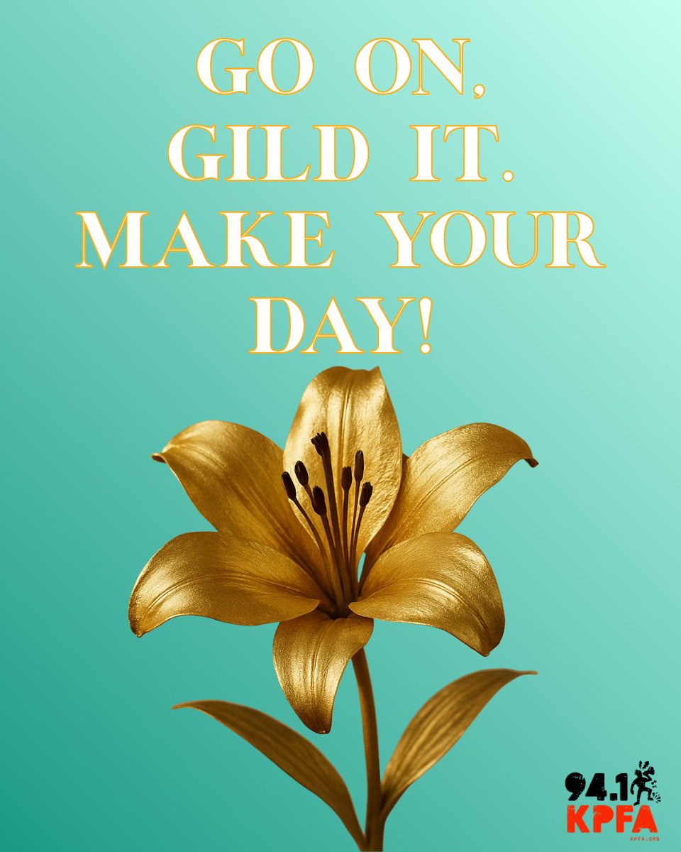 kpfaradio's tweet photo. We made it to the weekend, y’all! 🎉
That Friday feeling? Already sweet.
Want to gild the lily and make it even sweeter?
Drop a donation to KPFA and feel twice as good. 

94.1 FM | https://t.co/9RnXYJYGc0

#KPFA #FundDrive #FridayFeels #ProtectKPFA https://t.co/KO7CT6ZVBu