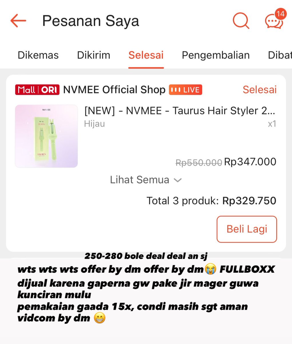 wts nvmee taurus hair styler, dom malang jawa timur yaa