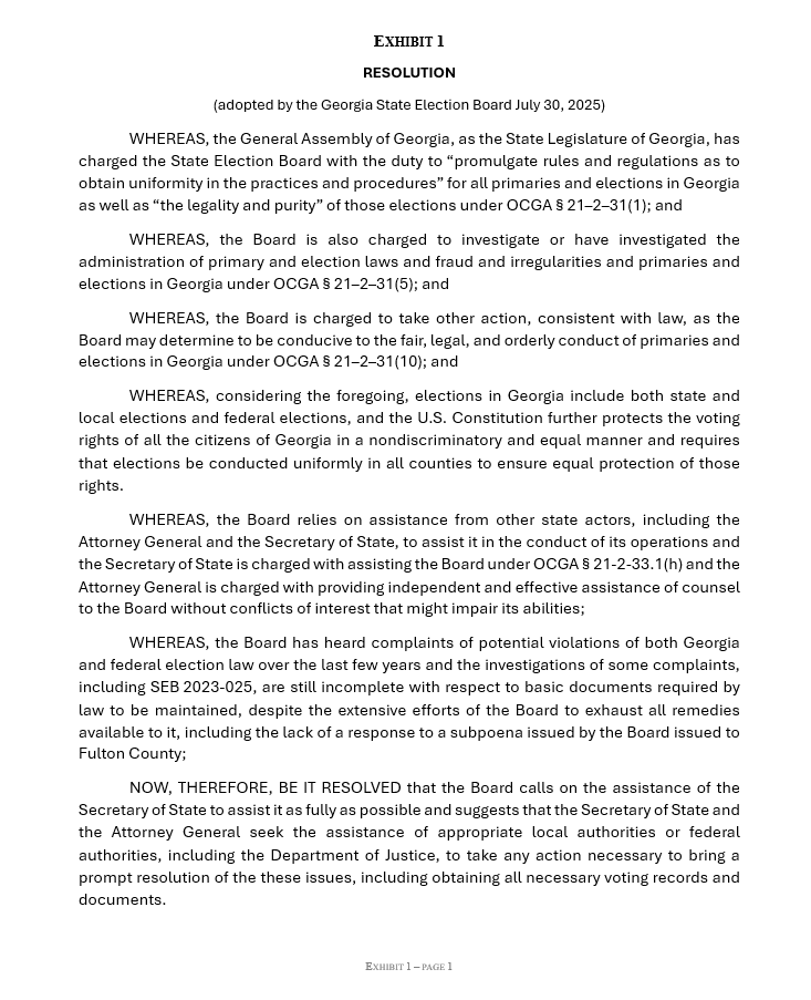 KevinMoncla's tweet photo. @USAttyHabba Ms. Habba- I don't know who's doing it, but the President's mandate as it relates to elections- both past and future- is NOT being realized.  U.S. Congresspeople in both AZ and GA have formally requested investigations (@AbrahamHamadeh  and @mtgreenee ).  The Georgia State Election Board has also requested the aid of the DOJ.  

Seriously- I'm sure it's just a fluke that Brad Raffensperger outperformed polling by 15 points 🙄 when no one likes Brad (He's the D student who cheats with a 105).  Perhaps it was just a fluke that thousands voted for President Trump and Fani Willis 😳(No she wasn't the only candidate).  There are alot of fluking flukes, glitches, and of course- instances of "human error" in Georgia and Arizona-  in addition to the evidence.  

I know- there's a stigma and no one wants to touch 2020 like it's the 3rd rail.  STOP being taken hostage by the left (and some of the right). It's weak and cowardly.  Investigate- let the facts dictate the path- not politics or lawfare.  Elections are an accounting exercise- not a religion, and 2020 was analogous to Enron.  

The evidence is established. The President @realDonaldTrump wants it done, lawmakers want it done, and the people in both states view it as the only hope to escape pervasive and systemic corruption- so they want it done.  It's not getting done, Alina.  So instead of telling us who isn't the blocker-  tell us who is. We want results- not excuses.  
Make no mistake- we HAVA problem- and it persists.  Anyone who tells you differently is lying or they don't understand what's happening.  Please hurry.  Instead of running for the border, Brad Raffensperger is running for Governor, Gabe [not so] Sterling is running for Secretary of State, and they have every intention of using QR coded ballots in 2026.  

Respectfully.