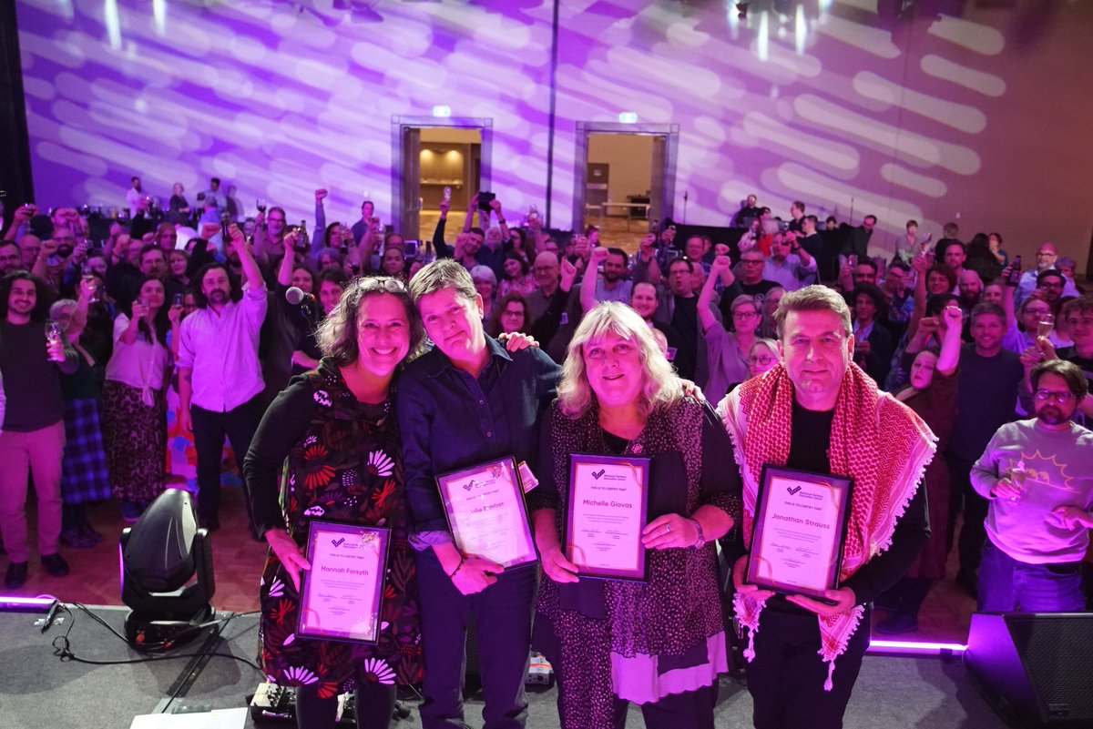 Last night we celebrated our newest life members and heroes of the union movement – thank you for your enduring commitment and inspiring everyone around you to keep up the fight. 🙌

<a href="/hannahforsyth/">Hannah Forsyth she/her 🍉 @hannahforsyth.bsky.soci</a> <a href="/julie_kimber/">Julie Kimber</a> <a href="/MichelleGiovas1/">Michelle Giovas</a>