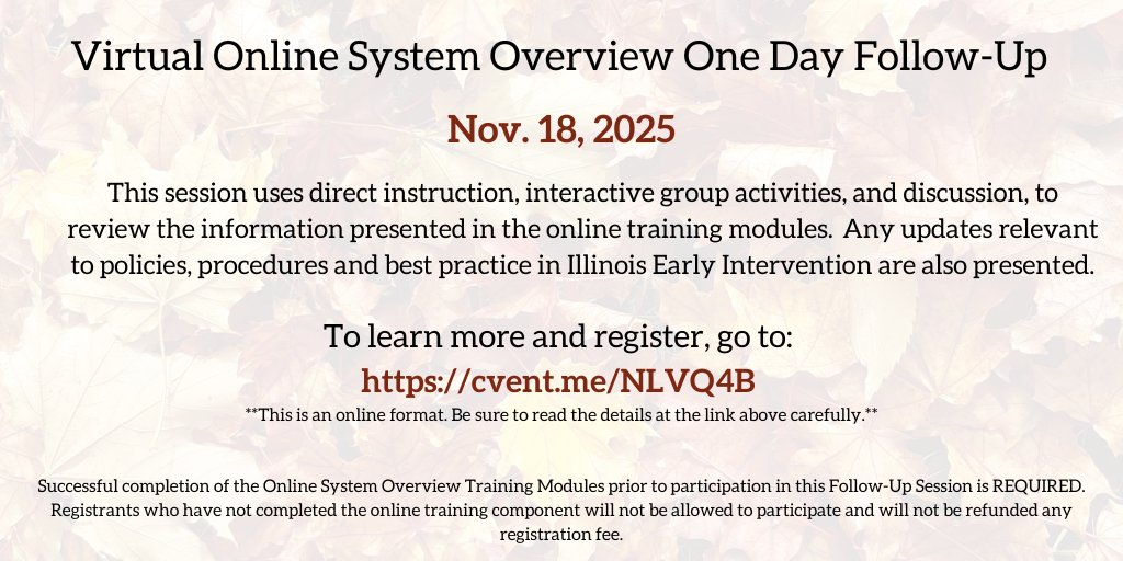EITPIllinois's tweet image. 🔍 Join our Virtual Online System Overview Follow-Up Session
Refresh your knowledge, learn best practices, and troubleshoot together.
Register & get more info ➡️ cvent.me/NLVQ4B
#VirtualSession #Training #TechTools #ProfessionalLearning