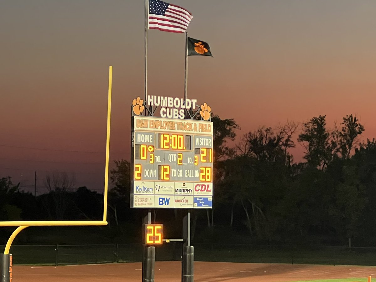 End of the first quarter:
PVHS 21, Humboldt 0