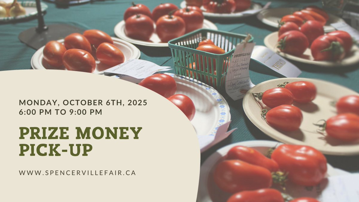 Due to the ongoing Canada Post strike, we’re holding off on mailing out prize money cheques. Don’t worry, you have the option to pick up your cheque in person!

Pick-Up Details:
📅 Monday, October 6th
🕕 6:00 PM - 9:00 PM
📍 Drummond Building, 22 Ryan Street, Spencerville
