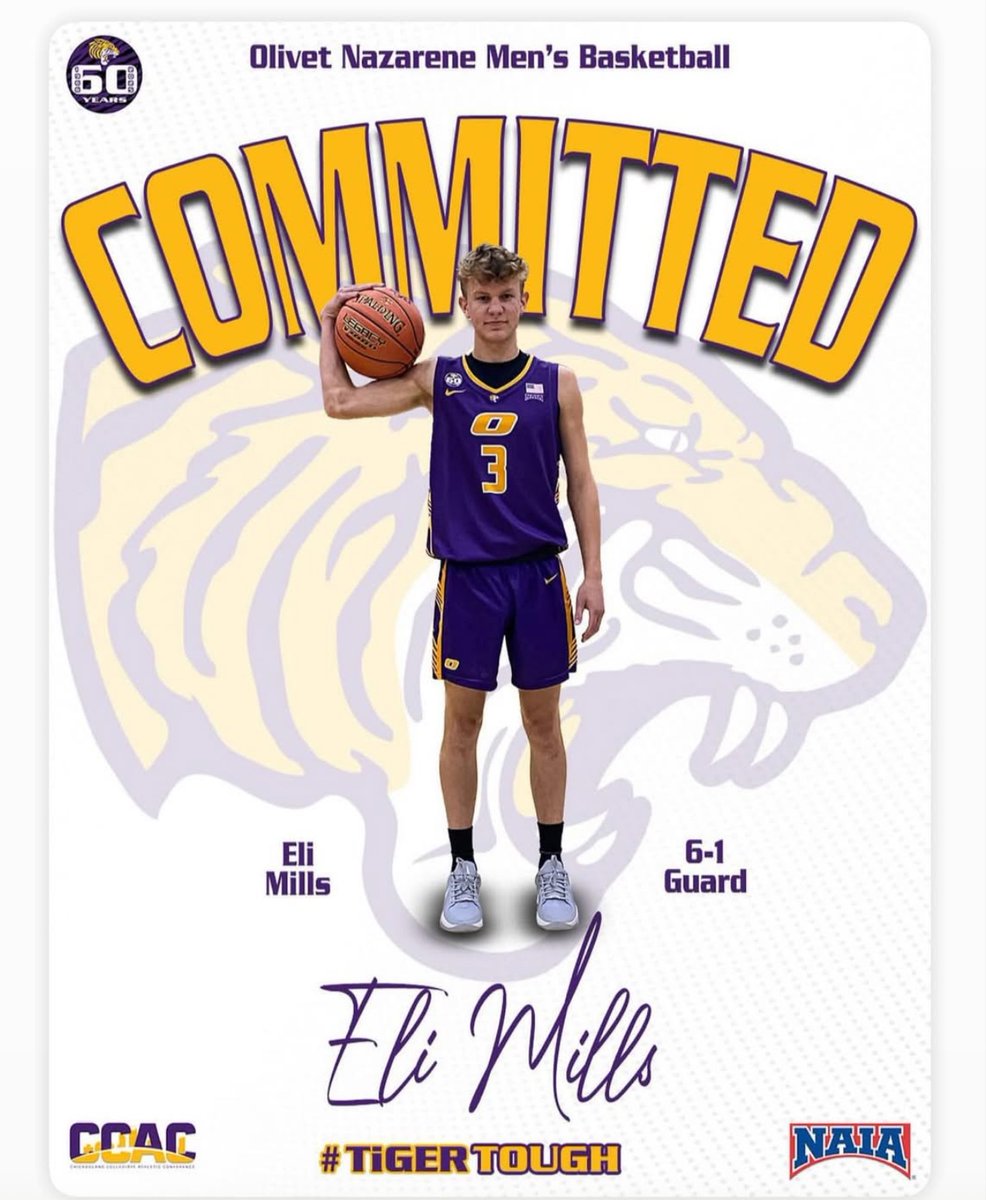 Olivet Nazarene Men’s Basketball just gained a Martin County Cardinal to their roster!  Congratulations to sharp shooter Eli Mills! We are so proud of you. #committed