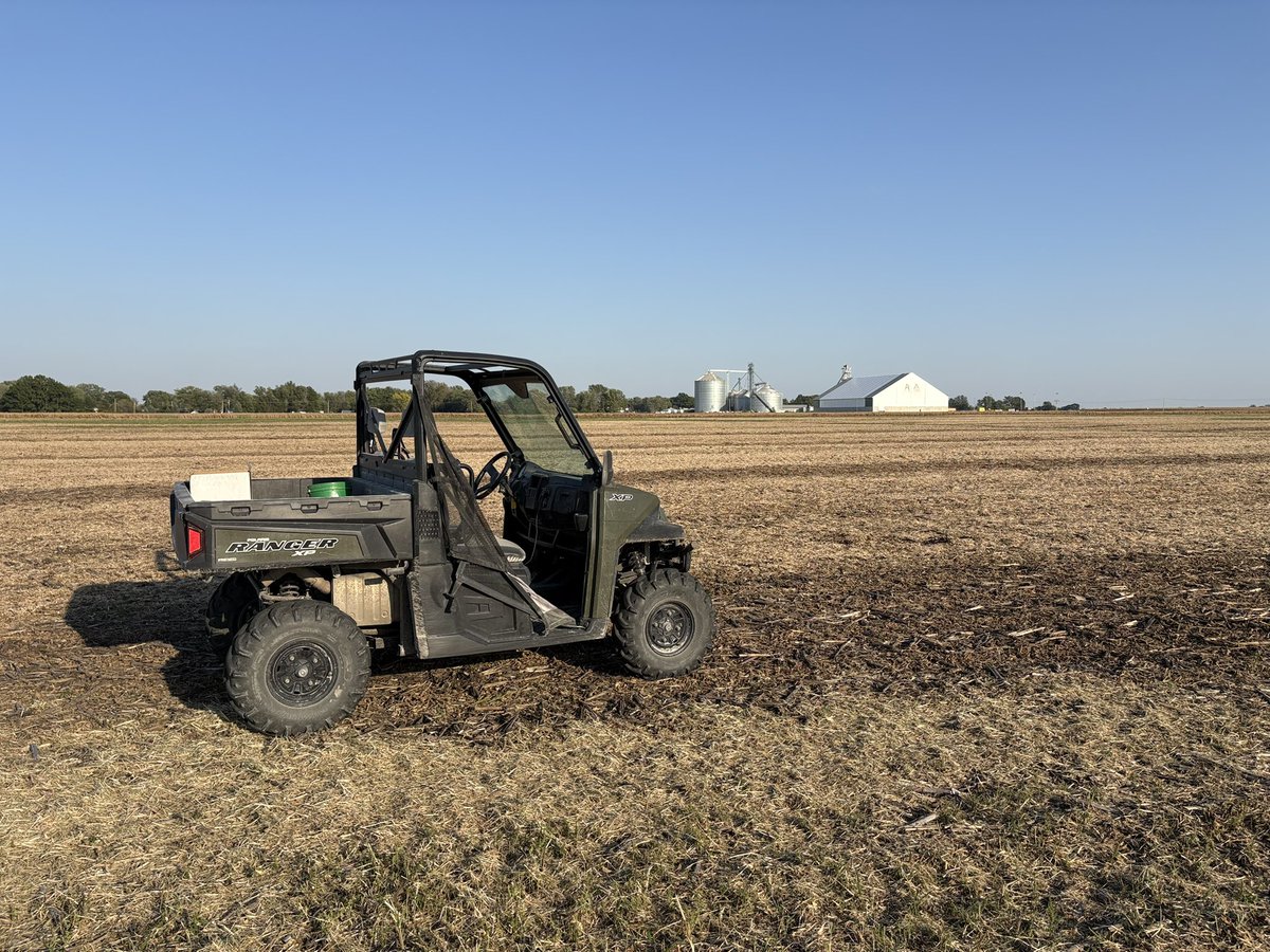Getting a start to fall soil sampling with a view of <a href="/NEWCooperative/">NEW Coop</a> facility in Humeston in the background.