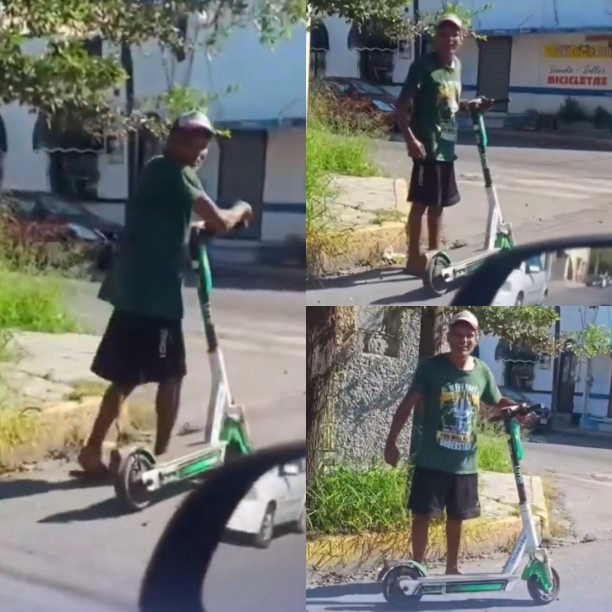 CerebrosG's tweet image. En Monterrey recientemente instalaron scooters y bicicletas eléctricas para que la gente pueda moverse con mayor facilidad.
Lamentablemente tenemos que reportar que un conductor grabó el momento en que un hombre intentaba llevarse un scooter fuera del área permitida. Al darse…