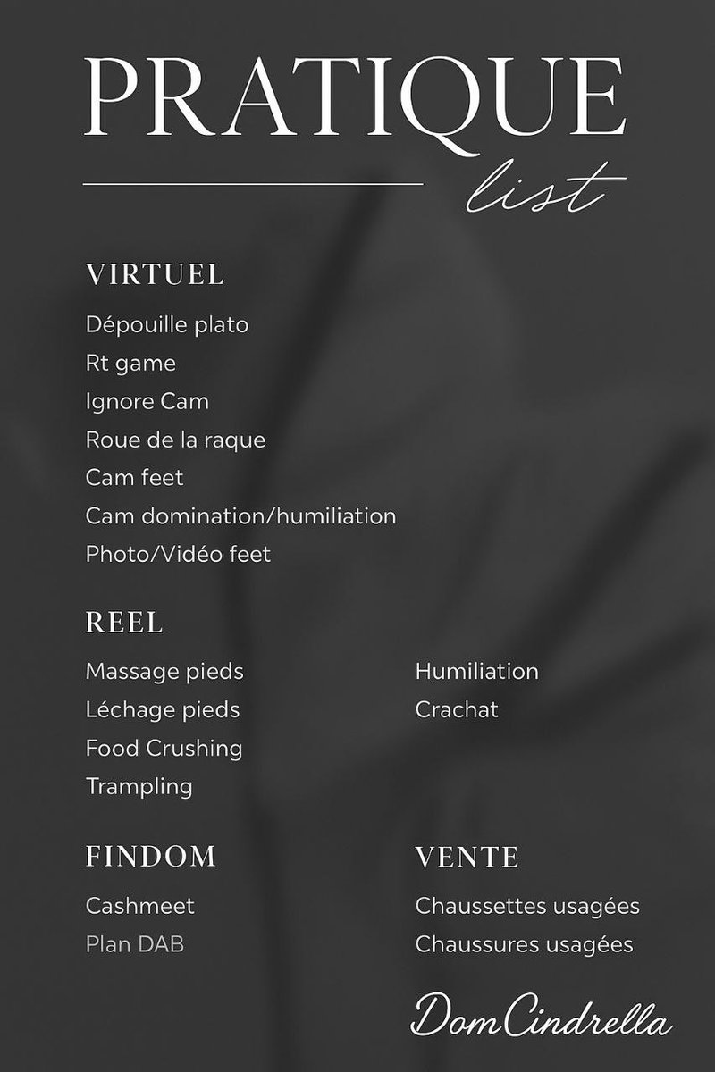 Domcindrella's tweet photo. LORS DE L'ENVOI
Bonjour maitresse, + présentation
Ce que vous pouvez m'apporter
Vouvoiement uniquement
Politesse + Respect
A Non respect = pas de réponse https://t.co/bBtl1roaMV