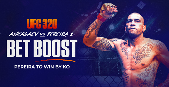 Backing Pereira? We’ve Got a Boost for That!

If your goal is to bet big on the former Light Heavyweight champ to reclaim his crown, this is the only line you should be smashing!

Bet Boost: Alex Pereira to win by KO (+249)
*Select the Bet Boost tab in the Sportsbook to wager.