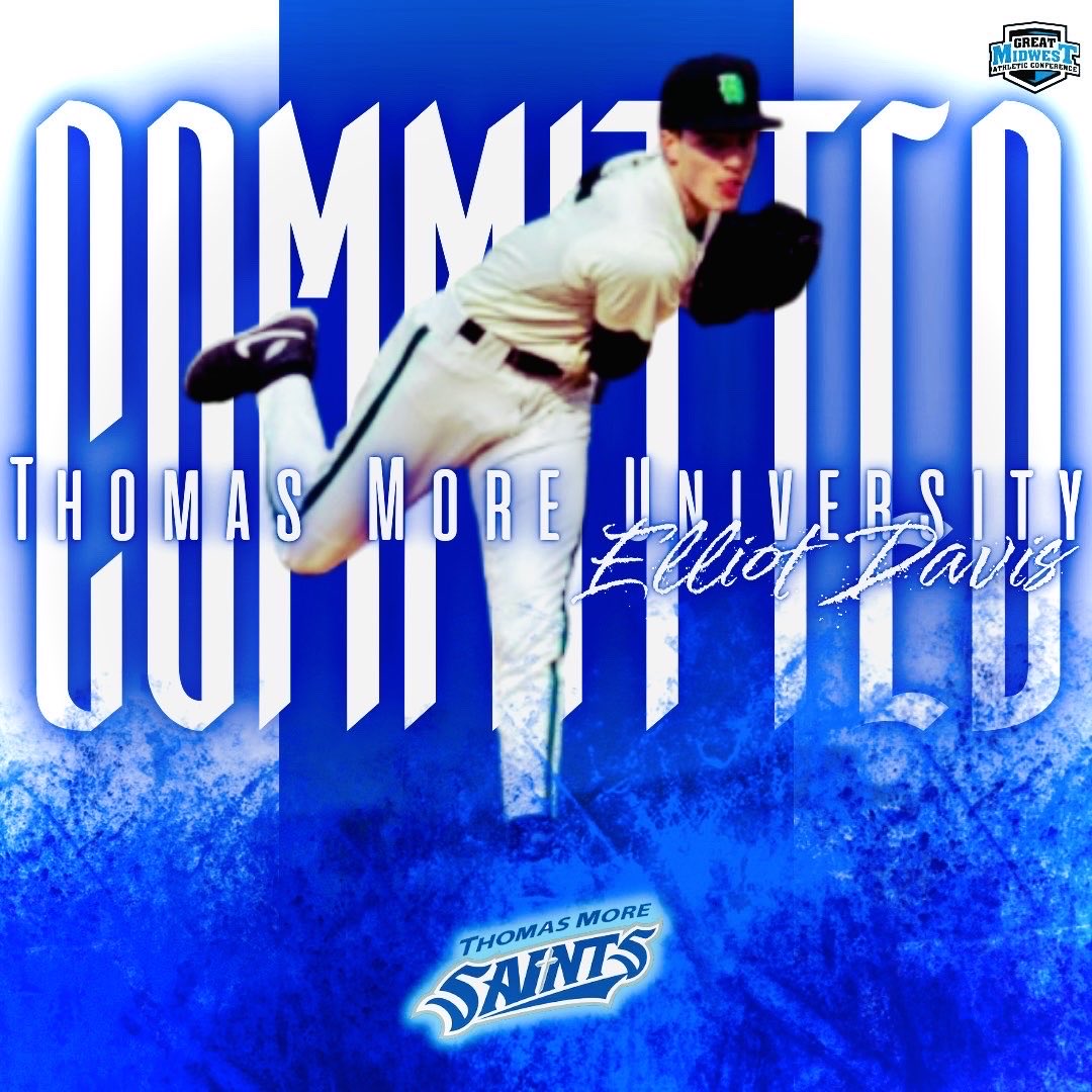 I’m extremely excited to announce my commitment to <a href="/ThomasMoreBase1/">Thomas More Saints Baseball</a>. Very grateful to be able to continue my baseball career. Let’s go saint 🔵⚪️

<a href="/mineperformance/">Mine Performance Academy</a> 
<a href="/tclarkpitching/">Travis Clark</a> 
<a href="/BadinBaseball/">Badin Baseball</a> 
<a href="/PrepBaseballOH/">Prep Baseball Ohio</a>