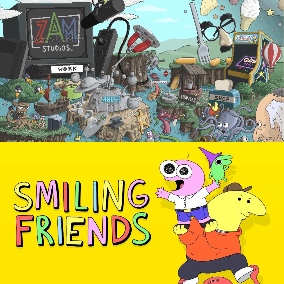 ‘Smiling Friends’ creators Zach Hadel, Michael Cusack &amp; producer Aron Fromm have launched a new animation studio called Zam Studios.

The studio will focus on animation, VFX, production, post-production, and offer client services for feature films, TV, and commercials.