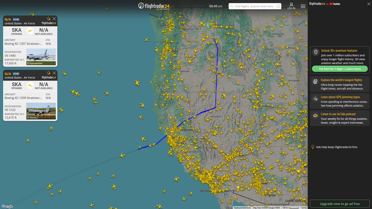 AIYeyENGDdJkjTr's tweet photo. Oct. 4, 2025
#Fairchild Air Force Base ==> #JBPHH, Honolulu
#NoCALLSIGN #AE085A USAF KC-135E Stratotanker
#NoCALLSIGN #AE0483 USAF KC-135R Stratotanker
#NoCALLSIGN #AE014B USAF KC-135R Stratotanker
#NoCALLSIGN #AE04C6 USAF KC-135R Stratotanker https://t.co/p7MKjLxYkA