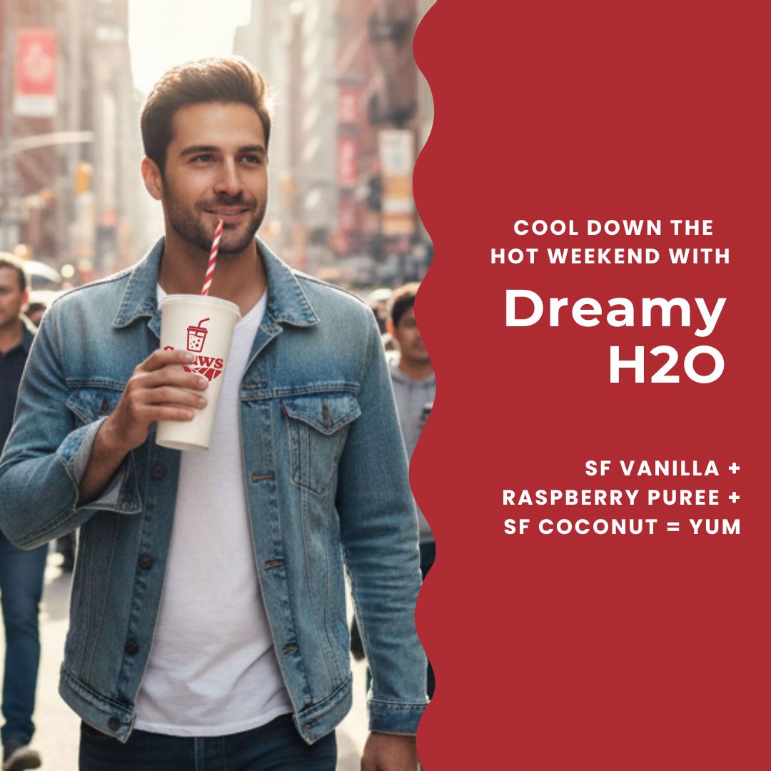 TaskBullet's tweet image. Cool down the hot weekend with Dreamy H2O 

💦 SF vanilla + raspberry puree + SF coconut = YUM.

#DreamyHydration #SugarFreeFun #StrawsRefresh #SipSmart