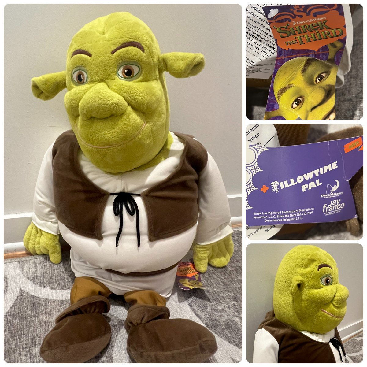 TeriE's tweet photo. VINTAGE #SHREK Ogre Plush XL 22” #Dreamworks Pillowtime Pal 2007 #JayFranco NWT https://t.co/WaPgDO7yhu
#vintagetoys #vintageplush #animation #animatedcharacters #shrektoys #shrekcollectibles #ogres #ogre #pillowtimepal #squishmallow #plushtoys #plushie #collectibles #giftideas https://t.co/lGwR4MbNJr