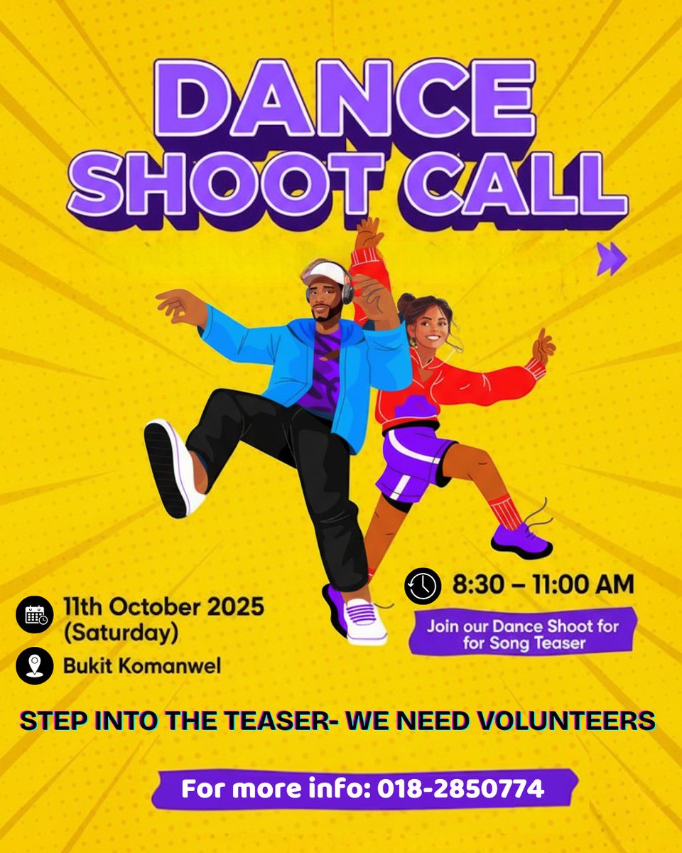 arjana___'s tweet photo. Wanna be part of our Dance Teaser? ✨
We’re calling for VOLUNTEERS to join the shoot! 💃🕺

📩 IMPORTANT:
Don’t come straight to the venue — DM us first!
We’ll add you to our Volunteer Group Chat where you’ll get all the details &amp; updates. https://t.co/EHwiRrGTKj