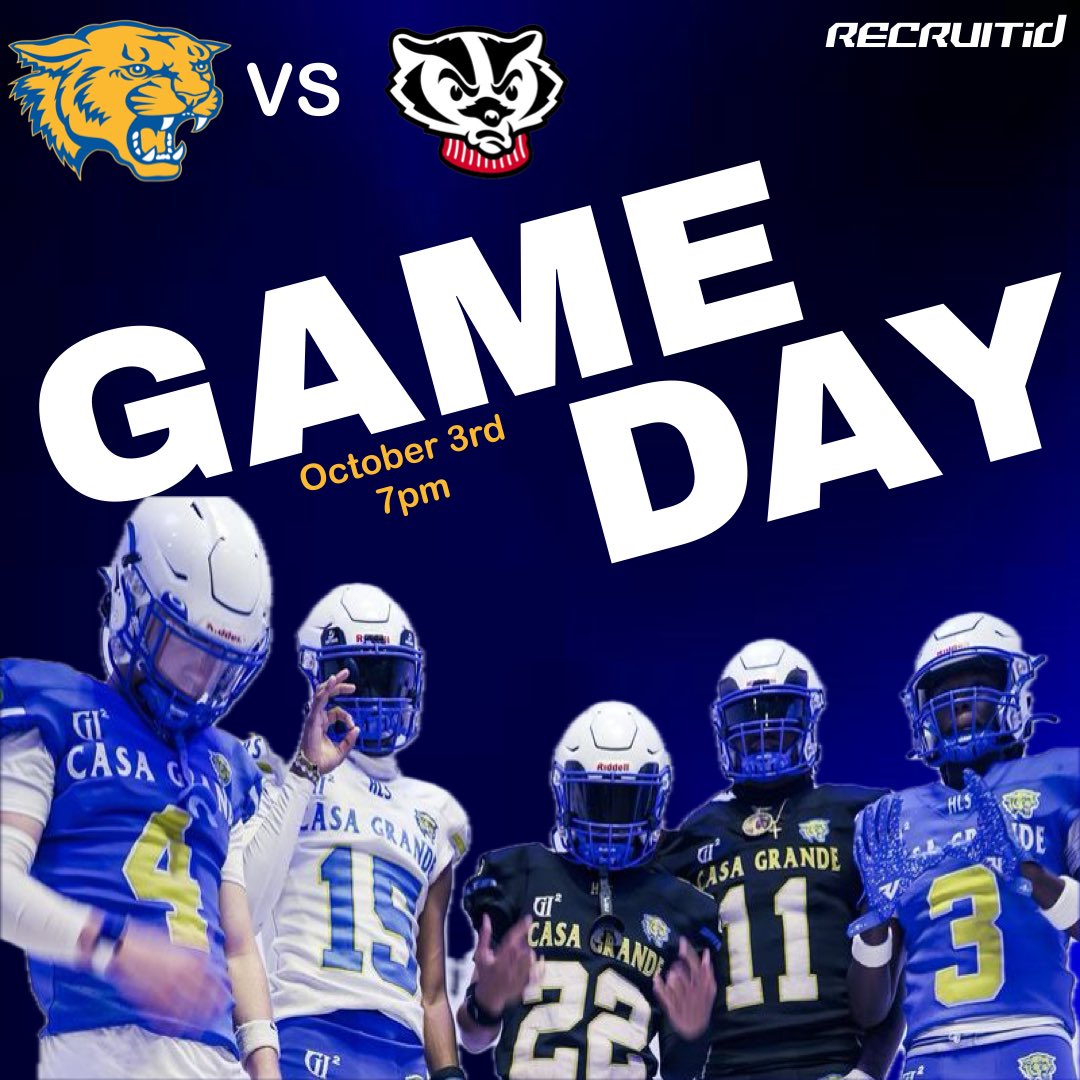 CguhsFootball's tweet photo. 🏈 It’s Game Day 🏈

Your Cougars 🔵🟡 are at home tonight vs Tucson‼️

📍 CGUHS 

⏰ Kickoff: 7:00 PM

🔥 Come on out to root on your Cougars &amp; 
       fill the stands 🙌

@JUSTCHILLY @azc_obert @KevinMcCabe987 @CodyTCameron @ZachAlvira @AZHSFB @EpicSportsTV @gridironarizona https://t.co/bHTymF2VFK
