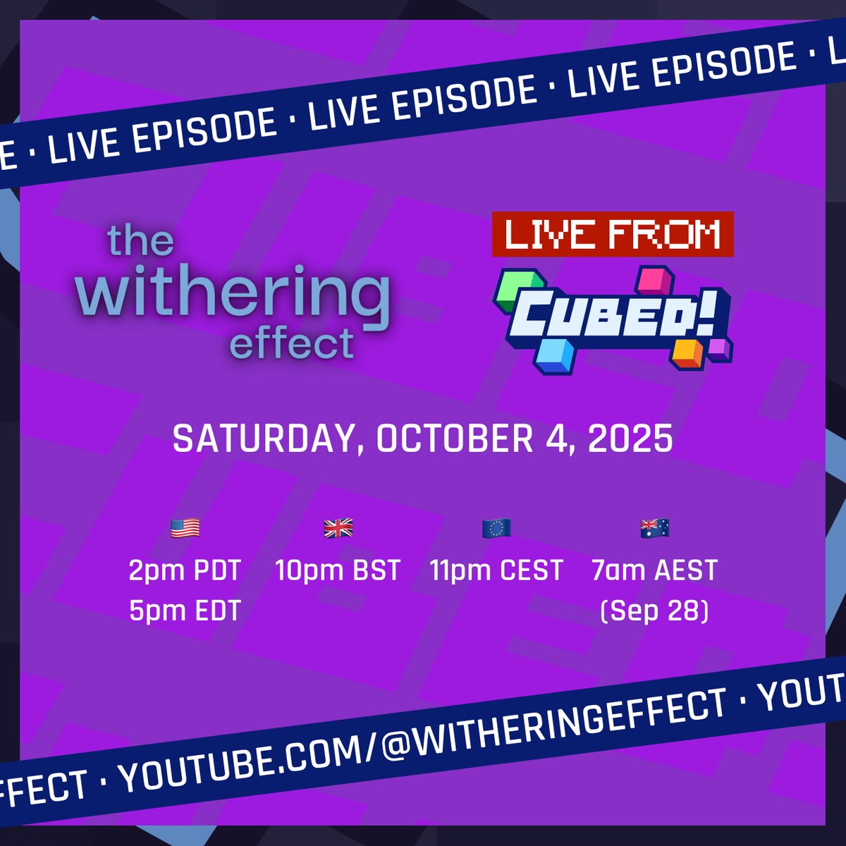 🎬 Live from Cubed! 2025

In this live #podcast episode, <a href="/DuDs_vs/">DuDs vs.</a> and <a href="/carlryds/">CarlRyds</a> will discuss all things #Minecraft, LIVE from our Booth at #Cubed2025!

🔴 youtu.be/_marii5IGZ0