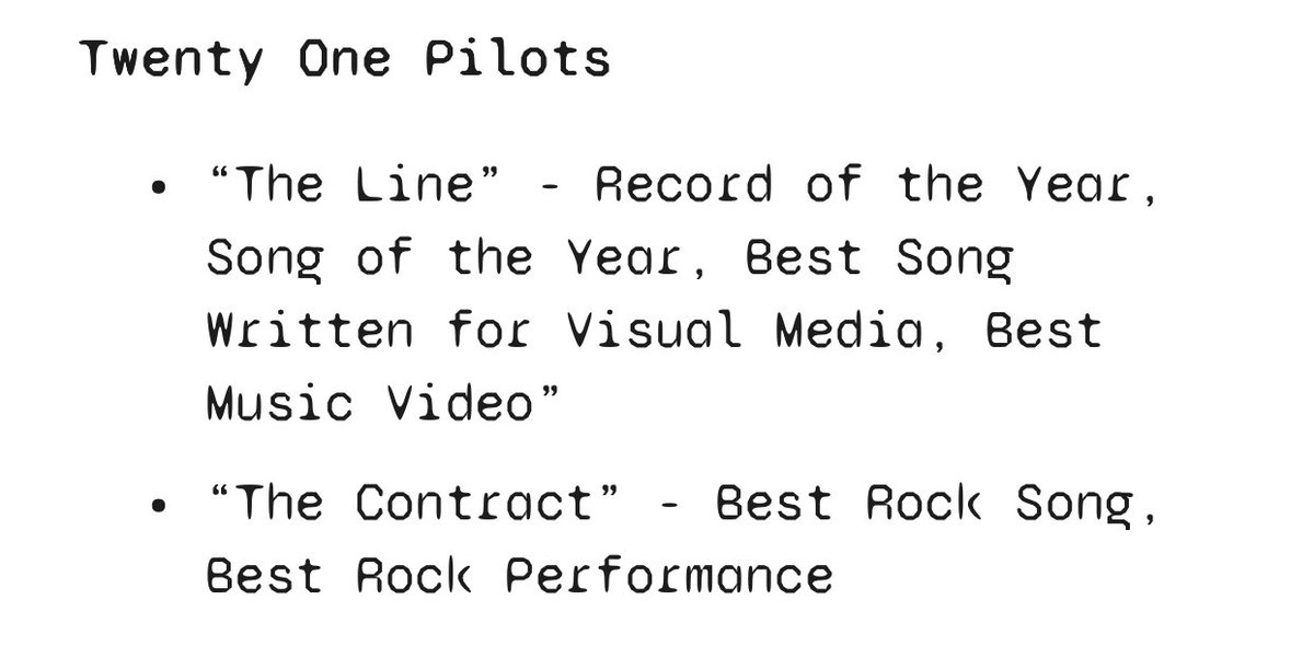 kellyb2076's tweet photo. The Contract has been submitted for the Grammys y’all!!!

I check the doors, check the windows, and pull the blinds,
I have a feeling I’m watching the Grammys this time…

#twentyonepilots #TheContract #2026Grammys #HWHWHWFG
@PilotsCraving @emotionalpilot

https://t.co/ofEOBPVuaw https://t.co/C78My3PMMx