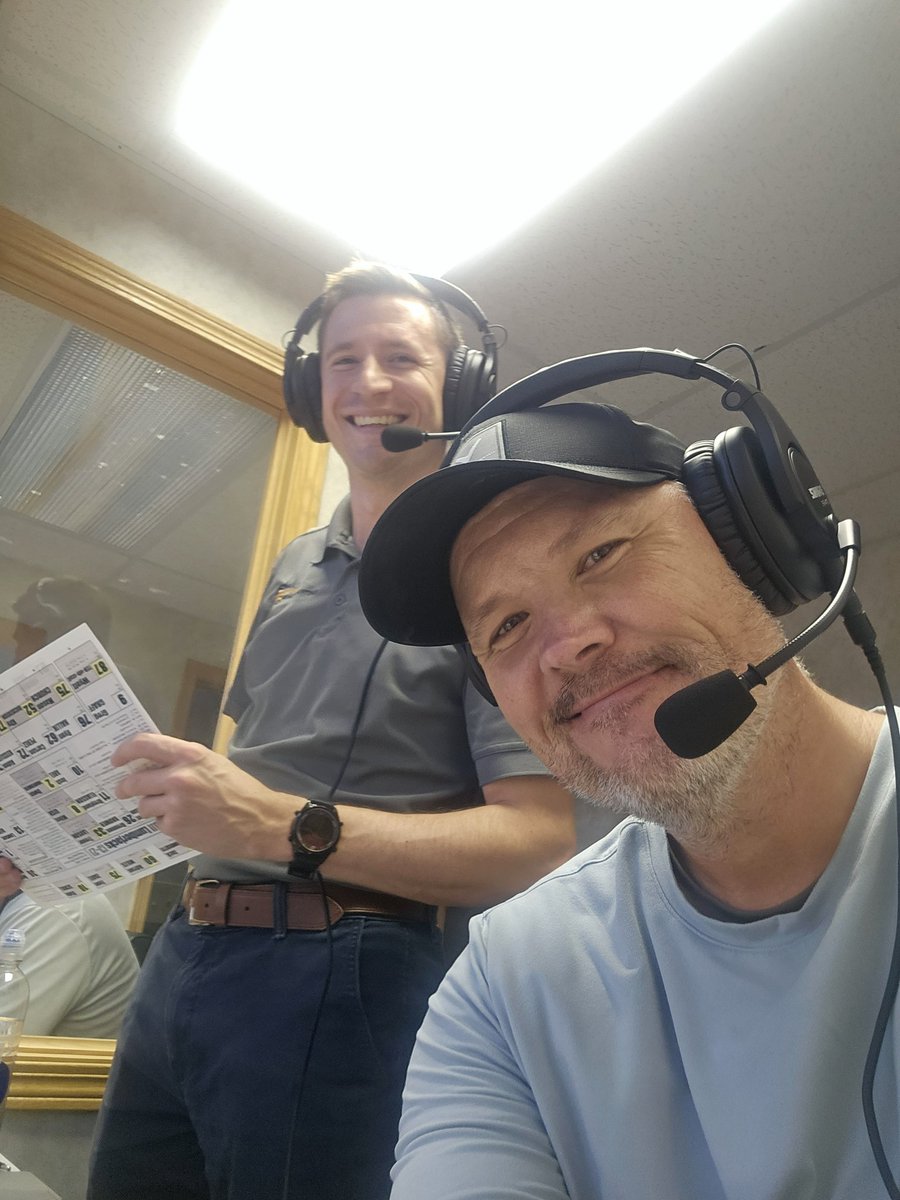 tjmelcher's tweet photo. Favorite way to spend a Friday night in the fall. On the mic with @JoelHoover https://t.co/ApyzKDOkmT