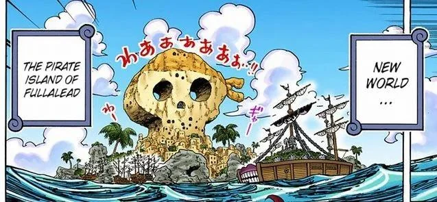 P13R08's tweet photo. @3SkullJoe Just remember the size of Thriller Bark, see the following Scan and realize who is bigger https://t.co/8DhFyYQhCz