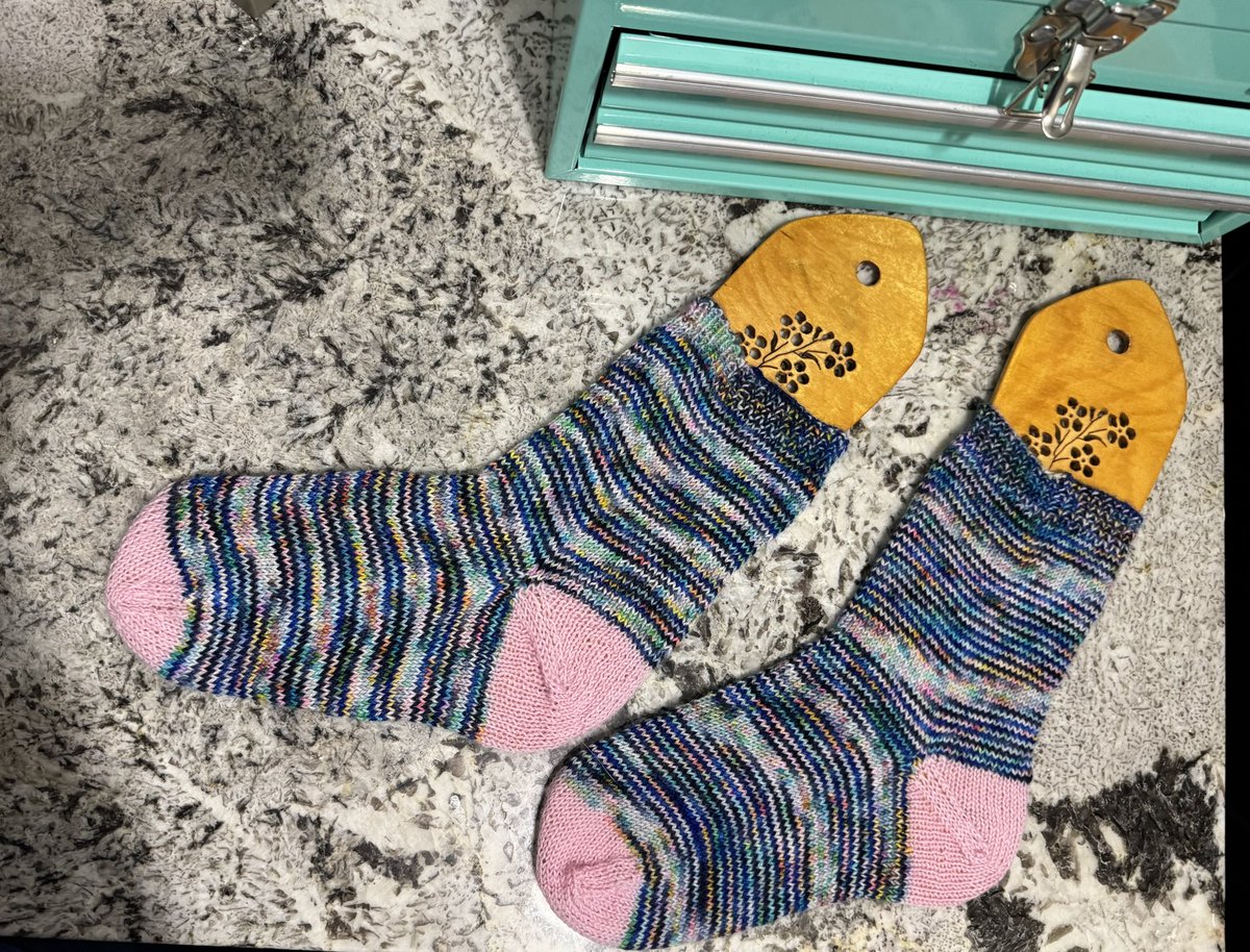 HestiasCrown's tweet photo. The socks I knit during my Boys II Planet journey, cataloging all of the emotions I experienced during the show. And now they’re done! Moving onto bigger and better things with ALD1! #alphadriveone #ald1 #bp2 https://t.co/fI4ES1XIDk