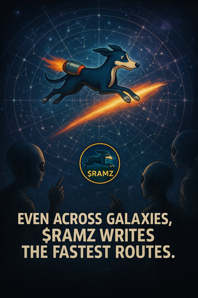 RamseySol6's tweet photo. Ramsey doesn’t just run Solana…
He burns new paths across the Comet Atlas. ☄️✨

Even aliens follow the fastest route — $RAMZ.
#RAMZ #Solana #FastestMemeOnSolana https://t.co/QIEfmArriX